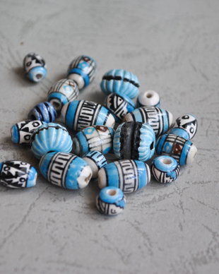 Lot margele ceramica Peru ( lot 09)