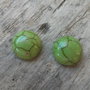 Cabochon turquoise de sinteza, 12 mm(2 buc)