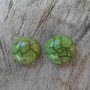 Cabochon turquoise de sinteza, 12 mm(2 buc)