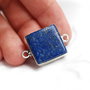 Conector  Lapis Lazuli in rama argintata