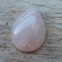 Cabochon cuart roz, 40x30 mm