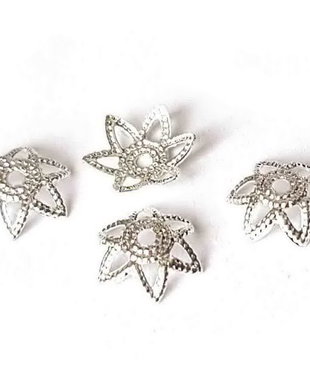 Capacel metalic, argintiu, 7.5x2 mm