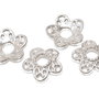 Capacel metalic, argintiu, 12x3 mm