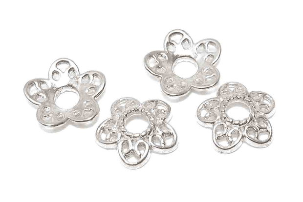 Capacel metalic, argintiu, 12x3 mm