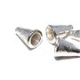 Capacel metalic, argintiu, 11x8 mm