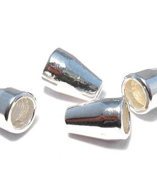 Capacel metalic, argintiu, 11x8 mm
