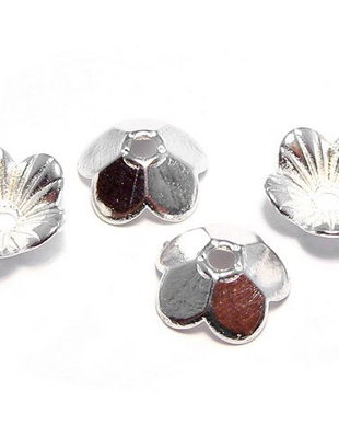 Capacel metalic, argintiu, 10x3 mm