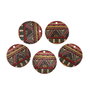 Pandantiv boho pictat motive etno, emailat multi3 20mm GPLAK 205