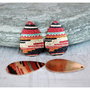 Pandantiv boho pictat motive etno, emailat multi1 26x18mm GPLAK 203