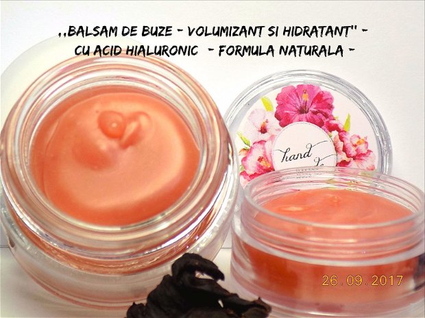,,ACID HIALURONIC'' - Balsam buze hidratant si elasticizant  - formula naturala handmade