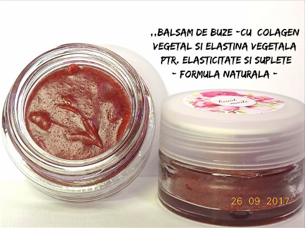 ,,Colagen & Elastina vegetala'' - balsam buze natural, ptr. elasticitate si suplete