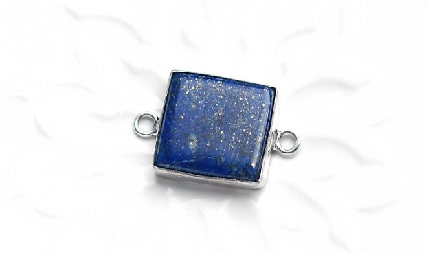 Conector cu Lapis Lazuli in rama argintata