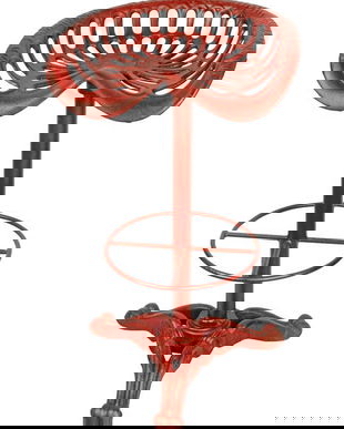 SCAUN TRACTOR ROSU DIN FIER MASIV