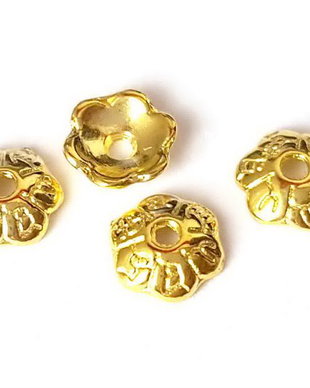 Capacel metalic, auriu, 6x2 mm