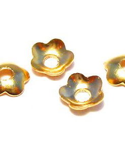 Capacel metalic, auriu, 4x1.5 mm - 50 de bucati