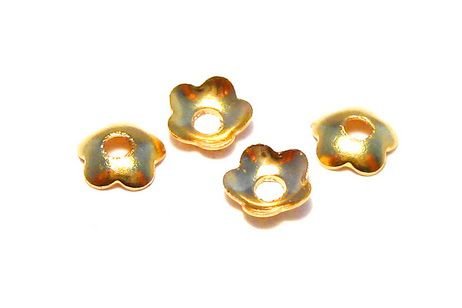 Capacel metalic, auriu, 4x1.5 mm - 50 de bucati
