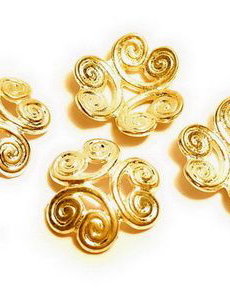 Capacel metalic, auriu, 12x4 mm