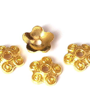 Capacel metalic, auriu, 10x3 mm