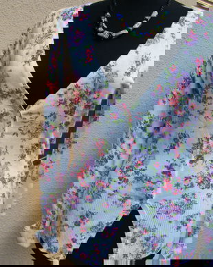 Cardigan cu flori-NOU