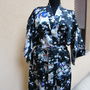 Kimono satin negru-NOU