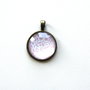 Pandativ bronz antic si cabochon sticla , animal print