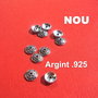 Capacel din argint antichizat aprox 2.5x8 mm