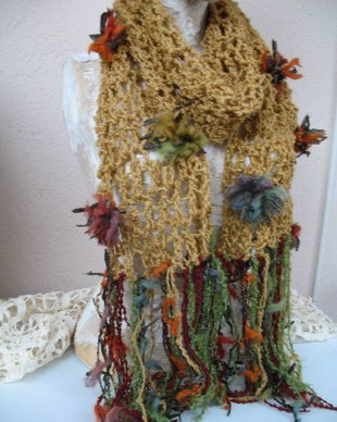Accesoriu/fular/esarfa crosetat/a