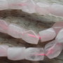 Tub cuart roz fatetat, 15x10 mm