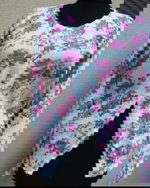 Cardigan  cu flori- M