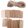 9841 - (10b) Etichete /taguri din lemn, placaj, natur, 52x34mm