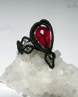 Inel reglabil "Underdark", inel gotic, goth