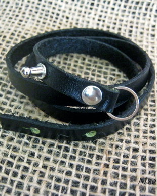 Bratara Wrap tripla de piele