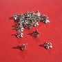 Floricica cu 5 petale distantier argintiu antichizat  aprox 7x9 mm