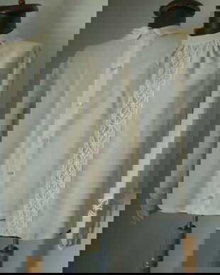 BLUZA OCRU DANTELA TRIPLUVOAL