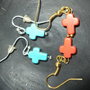 Cercei cruciulita/cercei halloween/cercei talisman -  colorful cross