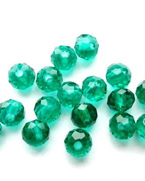 LMS628 - margele sticla turcoaz 6x4 mm