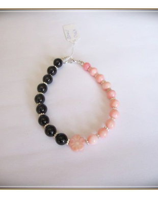 BRATARA- CORAL CORAI SI ONIX NEGRU