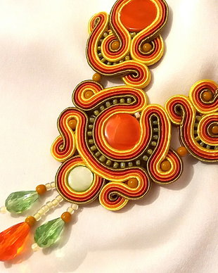 Colier soutache - Toamna insorita
