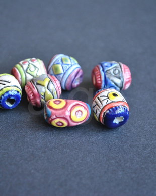 Lot margele ceramica Peru ( lot 02)