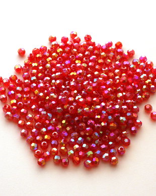 50 x margele acril, fatetate, cu efect AB