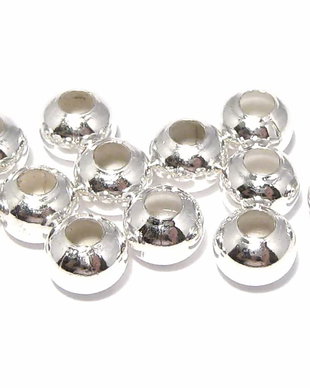Distantiere metalice, rotunde, 6 mm, argintii