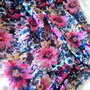 Poncho din tesatura fina de bumbac imprimat