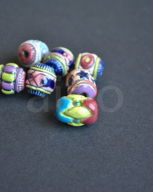 Lot margele ceramica Peru ( lot 06)