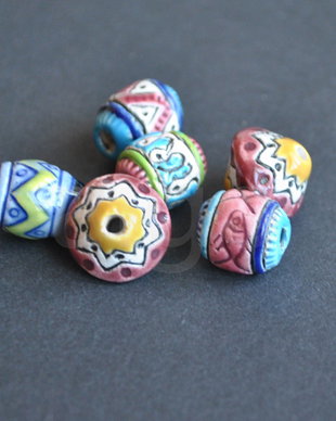 Lot margele ceramica Peru ( lot 11)