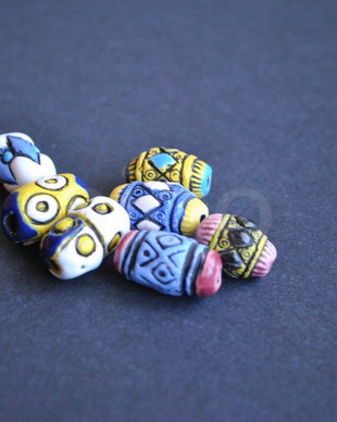 Lot margele ceramica Peru ( lot 10)