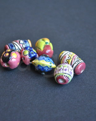 Lot margele ceramica Peru ( lot 13)
