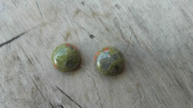 Cabochon unakite 12 mm (2 buc)