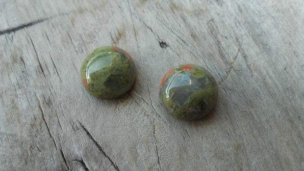 Cabochon unakite 12 mm (2 buc)