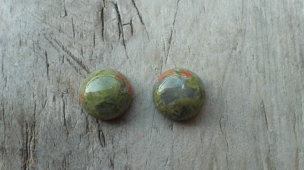 Cabochon unakite 12 mm (2 buc)