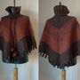 PONCHO LANA TRICOTAT MANUAL BROWN